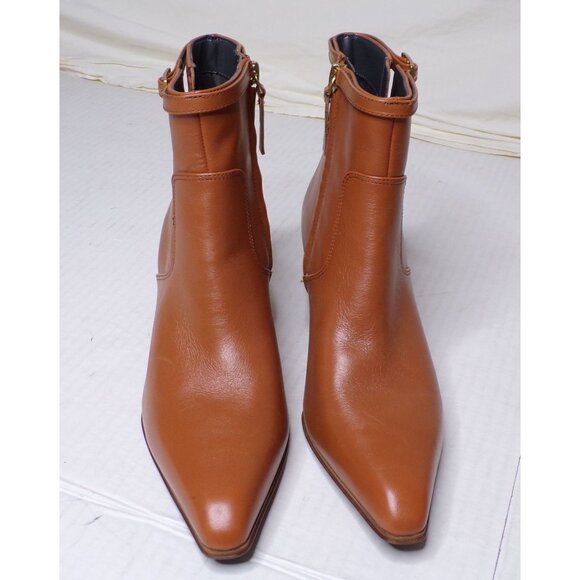 🆕FRANCO SARTO Amber Western Inspired Zip Bootie Ankle Boot 8 Brown - Picture 7 of 16
